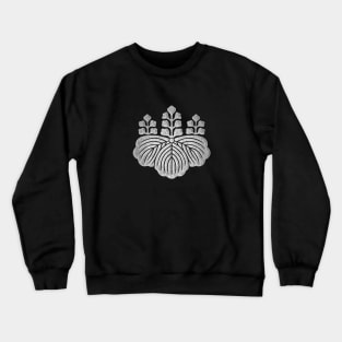 Toyotomi Kamon Goshichi Kiri in Silver Foil Crewneck Sweatshirt